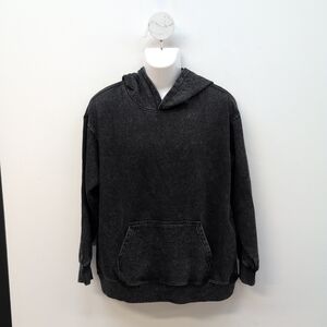 Digiprint Apparel Vtg Style Acid Wash Hoodie Premium Ring Spun Cotton L Black